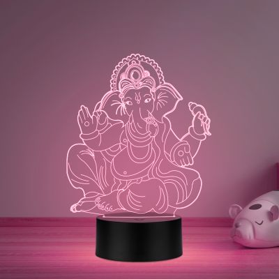 The Lord Ganesha Night lamp Color Changing Led Light with Remote Control  Decoration Lamp Gift for Diwali